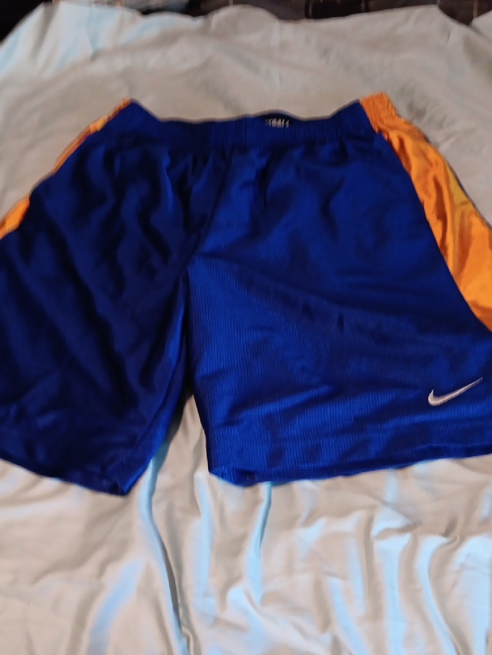 Nike Men’s Royal Blue with Orange Panel Athletic Shorts
